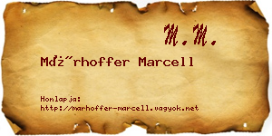 Márhoffer Marcell névjegykártya
