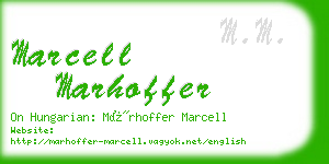 marcell marhoffer business card